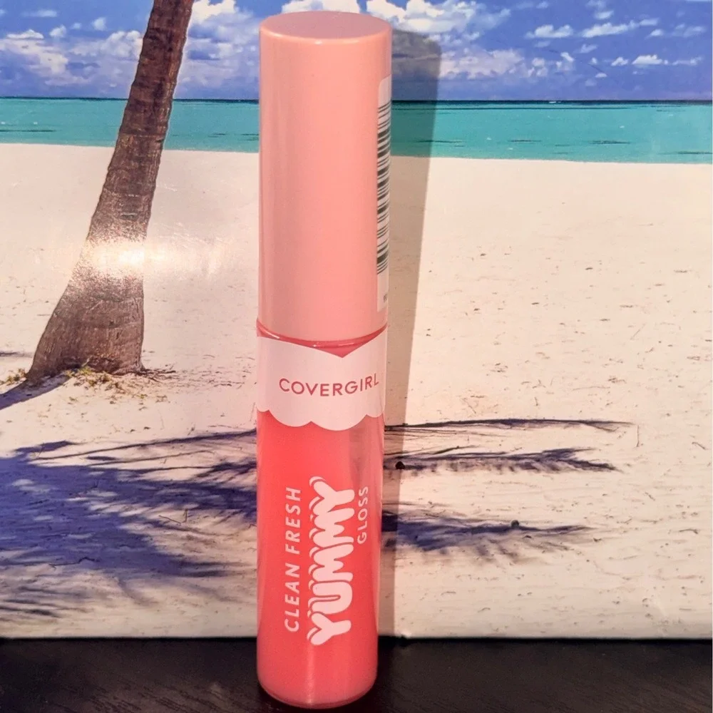 Covergirl Clean Fresh Yummy Gloss Vegan Lip Gloss Coral Pink 10ml High Shine